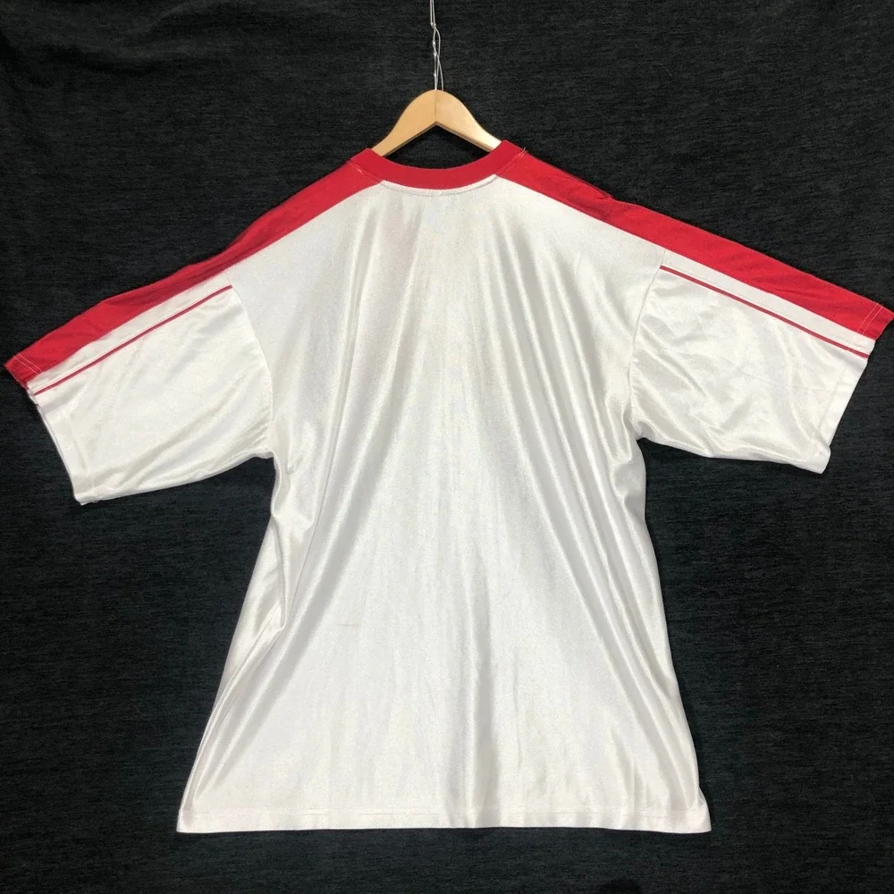 Nike Hawks Jersey V-Neck Short Sleeve Athletic Top‎ White Red Men's Size Large